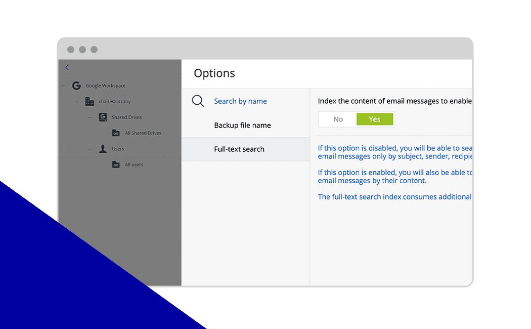 Acronis Google Workspace