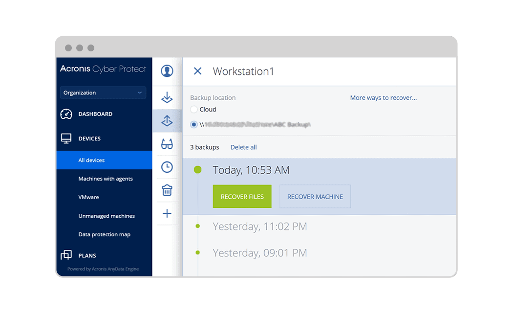 Acronis cyber protect any-to-any migration
